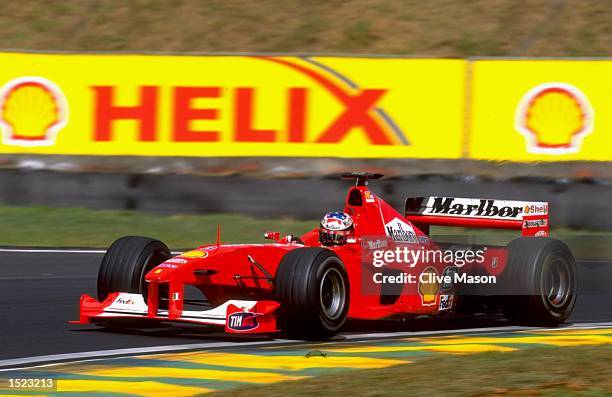 Michael Schumacher of Germany in his Ferrari during the Brazilian Grand Prix at Interlagos in Sao Paulo, Brazil. \ Mandatory Credit: Clive Mason...