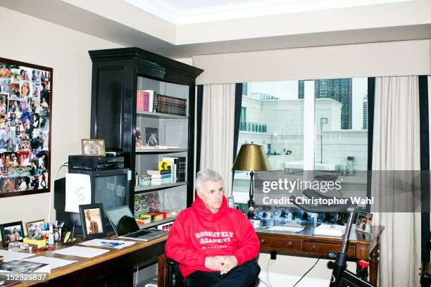 Author John Irving is photographed for DeMorgan's Sunday Magazine, Brussels on May 6, 2012 in Toronto, Ontario.