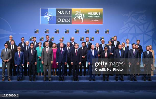 Photo of the NATO Secretary General and Heads of State and Government at the 2023 NATO Summit in Vilnius, Lithuania, in Vilnius, Lithuania, on July...