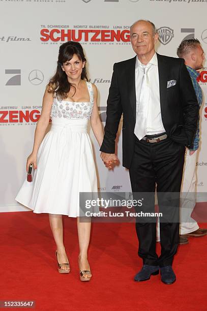 Viktoria Lauterbach and Heiner Lauterbach attends the premiere of 'Schutzengel' at Sony Center on September 18, 2012 in Berlin, Germany.