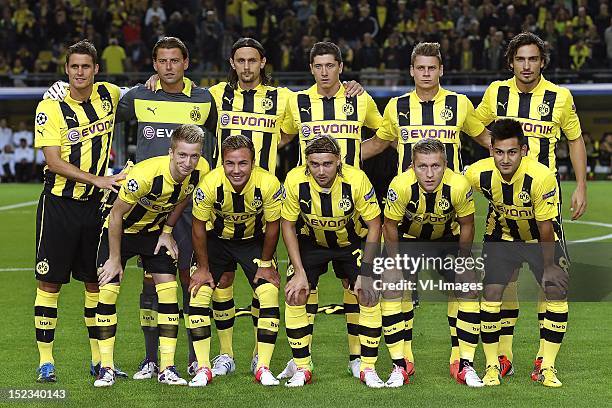 Borussia Dortmund - Champions League Reklame: Club/Team/Country: Seizoen/Season: 2012/2013 FOTO/PHOTO: Team Photo of Borussia Dortmund F.L.T.R :...