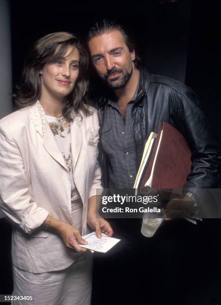 Actor Armand Assante and wife Karen attend "The Little Thief" New York City Premiere on August 22, 1989 at Tinker Auditorium, French...