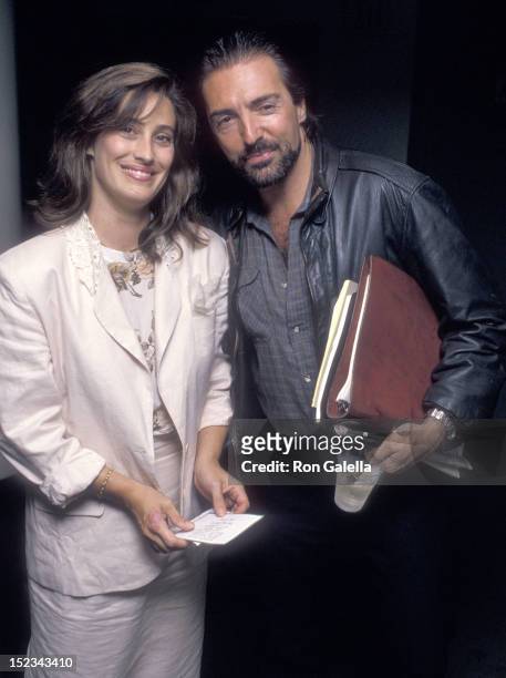 Actor Armand Assante and wife Karen attend "The Little Thief" New York City Premiere on August 22, 1989 at Tinker Auditorium, French...
