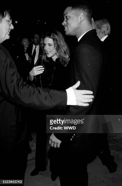 Fred Schepisi, Stockard Channing, and Will Smith attend an event at the Los Angeles County Museum of Art in Los Angeles, California, on December 8,...