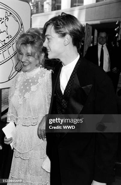 Irmelin DiCaprio and her son Leonardo DiCaprio attend the 51st Annual Golden Globe Awards on January 22 at the Beverly Hilton Hotel in Beverly Hills,...