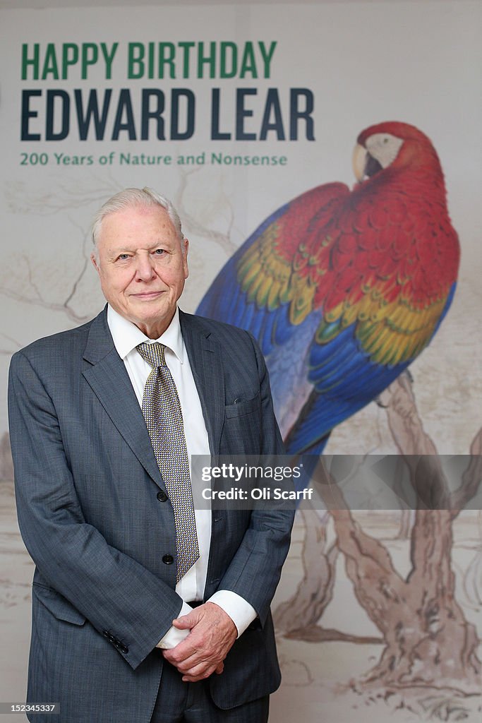 Sir David Attenborough Attends The Press View Of The Ashmolean Museum's new Edward Lear Exhibition