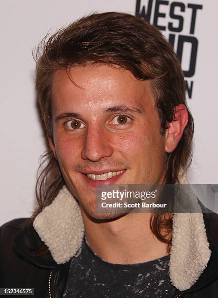Player Ivan Maric attends Footy at The West End on September 19, 2012 in Melbourne, Australia.