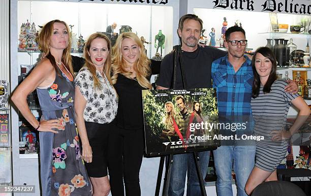 Cast of "The Victim" participates in the DVD Signing for Anchor Bay's "The Victim" Michael Biehn directorial debut held at Dark Delicacies on...