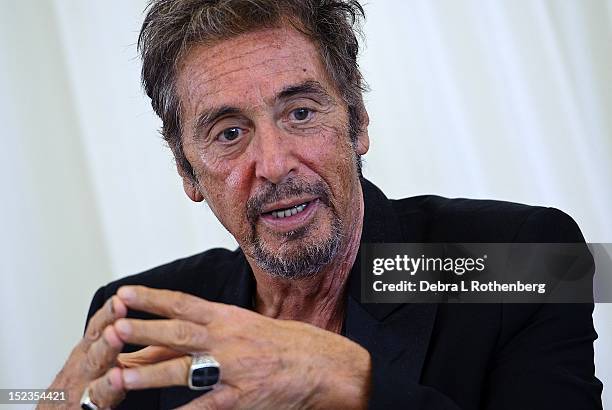 Actor Al Pacino attends the "Glengarry Glen Ross" Broadway cast photo call at Ballet Hispanico on September 19, 2012 in New York City.