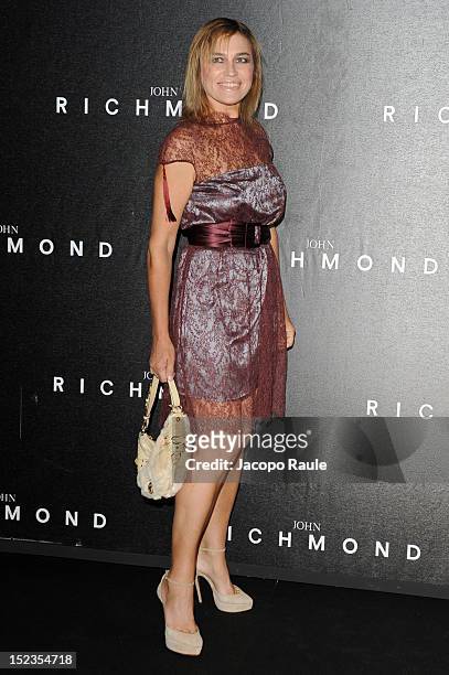Lory del Santo attends the John Richmond Spring/Summer 2013 fashion show as part of Milan Womenswear Fashion Week on September 19, 2012 in Milan,...