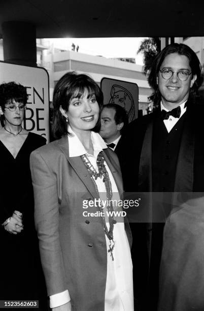 Sela Ward and Howard Sherman attend the 51st Annual Golden Globe Awards on January 22 at the Beverly Hilton Hotel in Beverly Hills, California.
