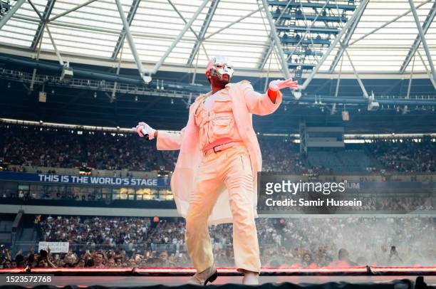 Abel 'The Weeknd' Tesfaye performs live at the London Stadium as part of his After Hours til Dawn Tour on July 7, 2023 in London, England.