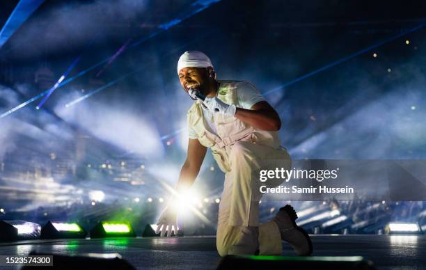 Abel 'The Weeknd' Tesfaye performs live at the London Stadium as part of his After Hours til Dawn Tour on July 7, 2023 in London, England.