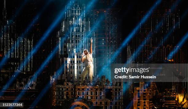 Abel 'The Weeknd' Tesfaye performs live at the London Stadium as part of his After Hours til Dawn Tour on July 7, 2023 in London, England.