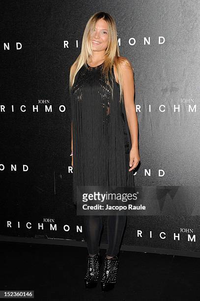 Carolina Fachinetti attends the John Richmond Spring/Summer 2013 fashion show as part of Milan Womenswear Fashion Week on September 19, 2012 in...