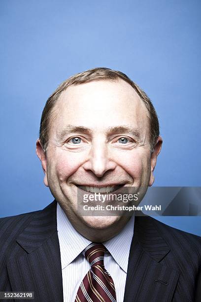 The Commissioner of the National Hockey League, Gary Bettman, is photographed for Self Assignment on November 9, 2009 in Toronto, Ontario.