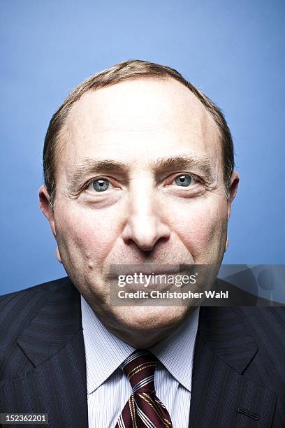 The Commissioner of the National Hockey League, Gary Bettman, is photographed for Self Assignment on November 9, 2009 in Toronto, Ontario.