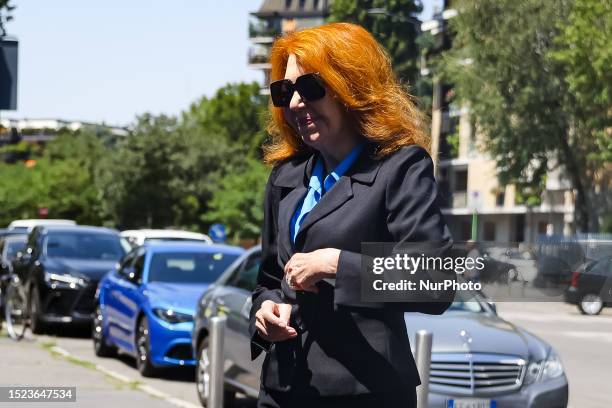 Bedy Moratti attends the funeral of Spanish professional footballer and manager Luis Suarez Miramontes celebrated at the Chiesa di San Giuseppe...