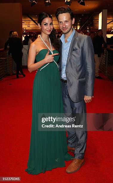 Sila Sahin and Franz Dinda attend the 'Goldene Henne' 2012 award after show party on September 19, 2012 in Berlin, Germany.