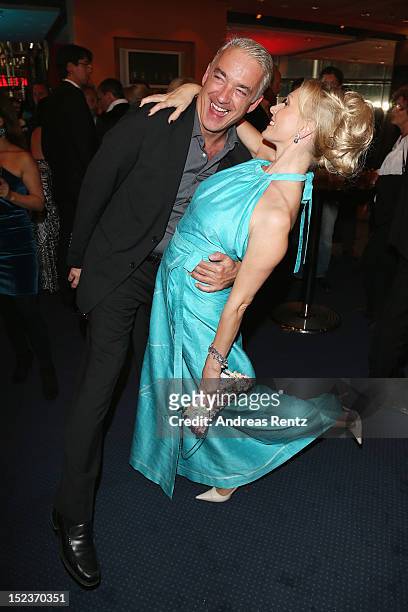Christoph M. Orth and Dana Golombek attend the 'Goldene Henne' 2012 award after show party on September 19, 2012 in Berlin, Germany.