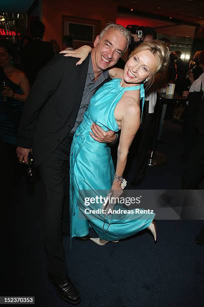 Christoph M. Orth and Dana Golombek attend the 'Goldene Henne' 2012 award after show party on September 19, 2012 in Berlin, Germany.