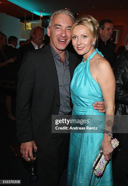 Christoph M. Orth and Dana Golombek attend the 'Goldene Henne' 2012 award after show party on September 19, 2012 in Berlin, Germany.