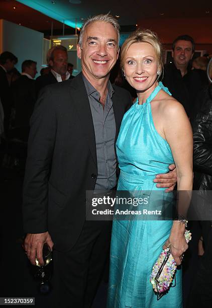 Christoph M. Orth and Dana Golombek attend the 'Goldene Henne' 2012 award after show party on September 19, 2012 in Berlin, Germany.