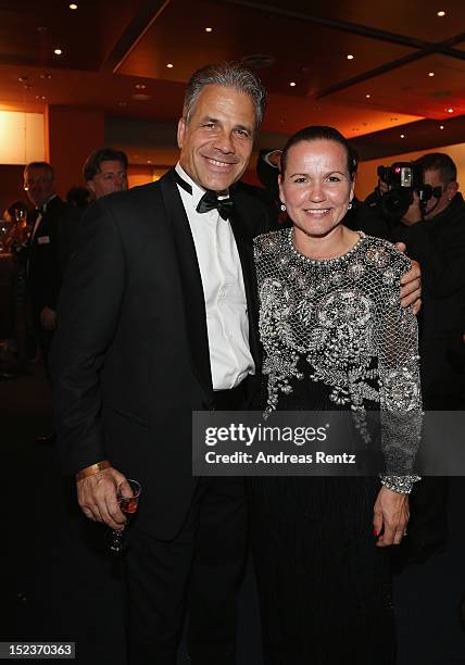 Karsten Speck and Cora Speck attend the 'Goldene Henne' 2012 award after show party on September 19, 2012 in Berlin, Germany.