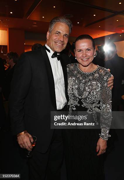 Karsten Speck and Cora Speck attend the 'Goldene Henne' 2012 award after show party on September 19, 2012 in Berlin, Germany.