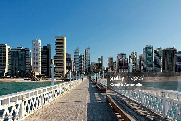 iracema beach and pier - fortaleza stock pictures, royalty-free photos & images
