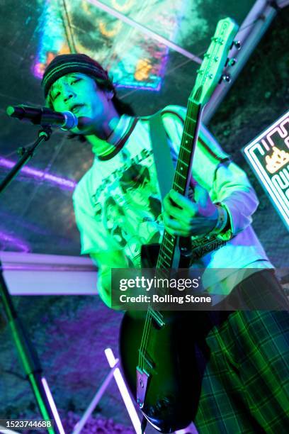 Gyungwon Shin of Asian Glow performs at Cheer Up Charlies on March 15, 2023 in Austin, Texas.