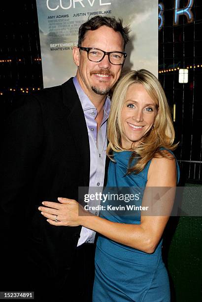 Actor Matthew Lillard and Heather Helm arrive at Warner Bros. Pictures' "Trouble With The Curve" premiere at Regency Village Theatre on September 19,...