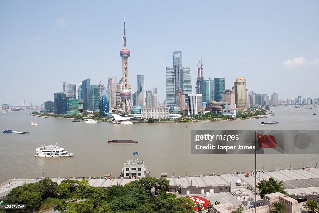 View from the Bund of Pudong,Shanghai