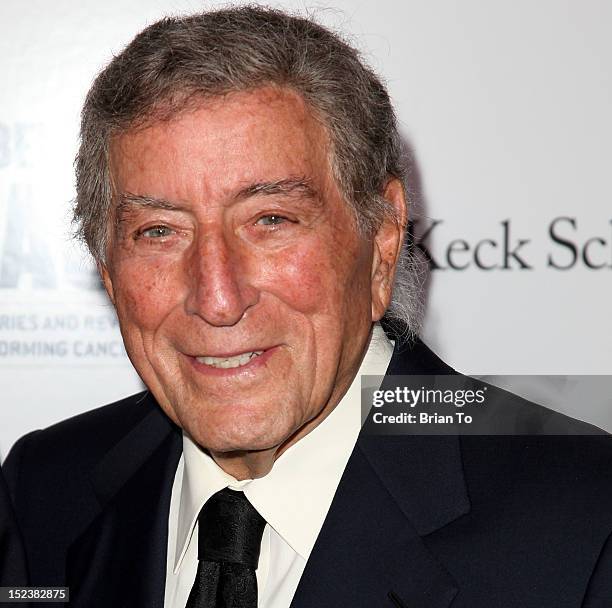 Tony Bennett attends USC Center for Applied Molecular Medicine's "Rebels With A Cause" Gala at Four Seasons Hotel Los Angeles at Beverly Hills on...