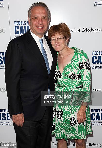 Carmen A. Puliafito and Janet Pine attend USC Center for Applied Molecular Medicine's "Rebels With A Cause" Gala at Four Seasons Hotel Los Angeles at...