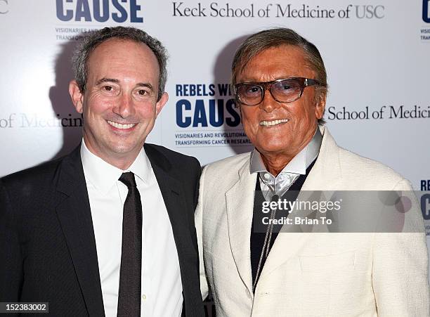 David Agus, M.D., and Robert Evans attend USC Center for Applied Molecular Medicine's "Rebels With A Cause" Gala at Four Seasons Hotel Los Angeles at...