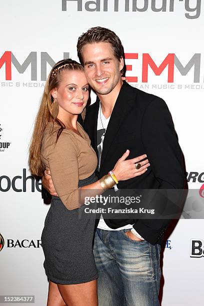 Alexander Klaws and Nadja Scheiwiller attend the European Music & Media Night in the East Hotel on September 19, 2012 in Hamburg, Germany.