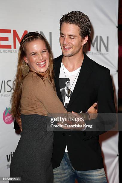 Alexander Klaws and Nadja Scheiwiller attend the European Music & Media Night in the East Hotel on September 19, 2012 in Hamburg, Germany.