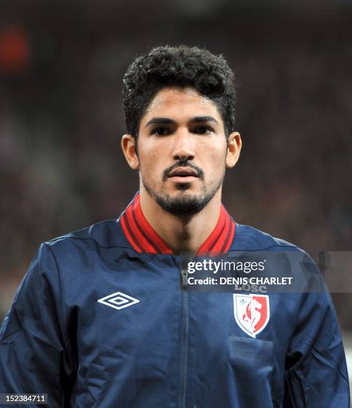 Lille's Brazilian forward Tulio De Melo poses before the UEFA