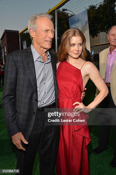 Actor/Producer Clint Eastwood and actress Amy Adams arrive at Warner Bros. Pictures' "Trouble With The Curve" premiere at Regency Village Theatre on...