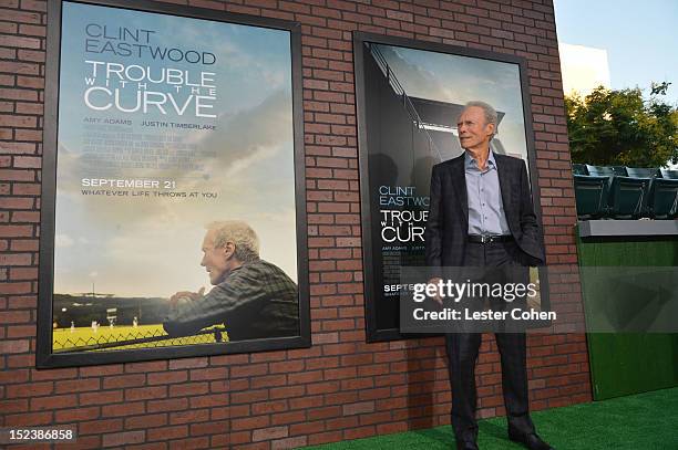 Actor/Producer Clint Eastwood arrives at Warner Bros. Pictures' "Trouble With The Curve" premiere at Regency Village Theatre on September 19, 2012 in...