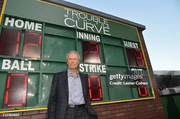 Actor/Producer Clint Eastwood arrives at Warner Bros. Pictures' "Trouble With The Curve" premiere at Regency Village Theatre on September 19, 2012 in...