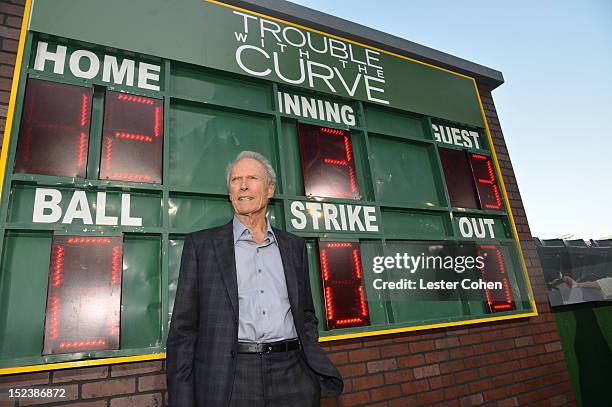 Actor/Producer Clint Eastwood arrives at Warner Bros. Pictures' "Trouble With The Curve" premiere at Regency Village Theatre on September 19, 2012 in...