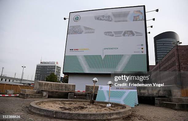 General view during the ground breaking ceremony for the DFB Football museum on September 20, 2012 in Dortmund, Germany.