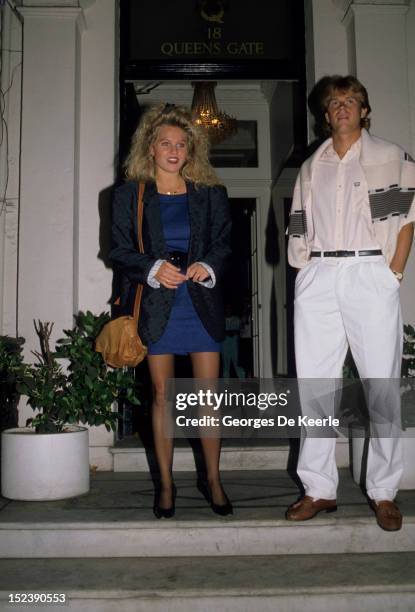 Swedish tennis player Stefan Edberg with his girlfriend Annette Olsen in London on July 4, 1988.