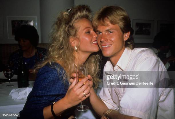 Swedish tennis player Stefan Edberg with his girlfriend Annette Olsen in London on July 4, 1988.