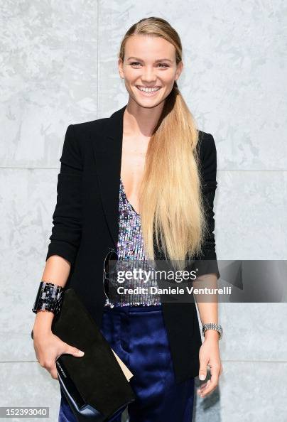 Fiammetta Cicogna attends the Emporio Armani Spring/Summer 2013