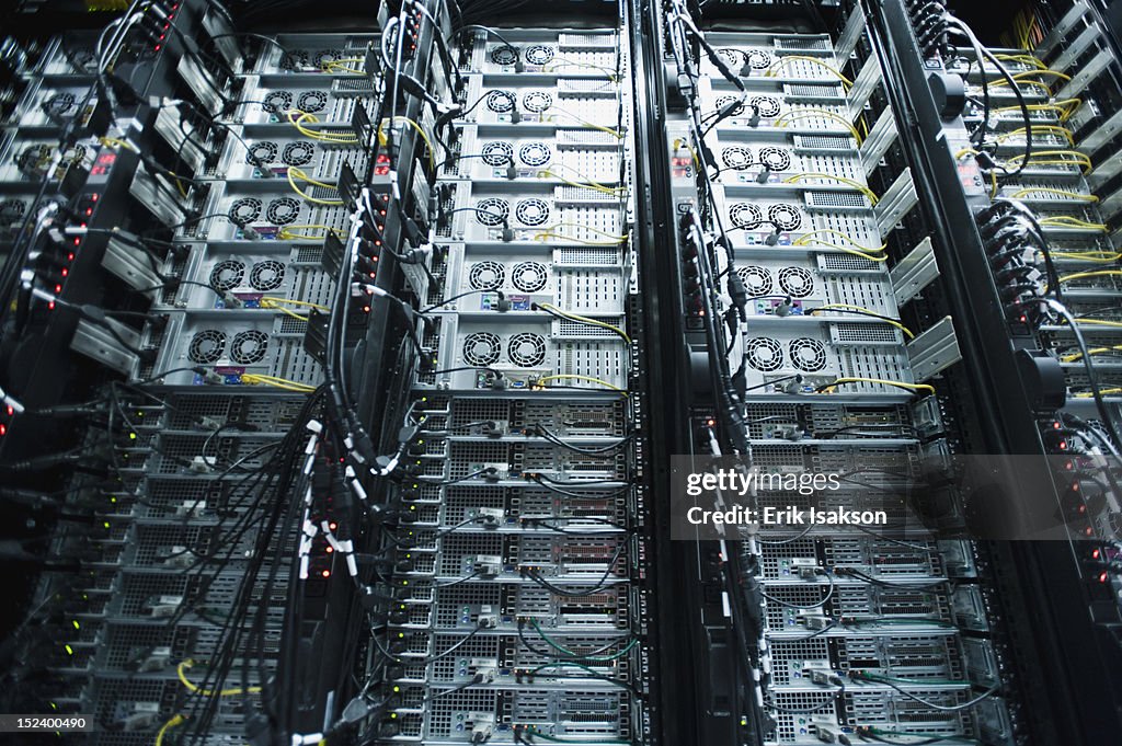 Server racks and cables