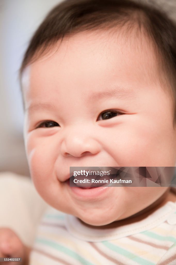 Smiling Chinese baby boy