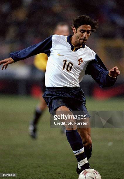 Rui Costa of Portugal in action during the International Friendly match against Belgium at Charleroi Stadium in Brussels, Belgium. The match was...